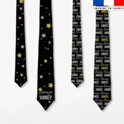 Patron cravate réversible motif bonne année