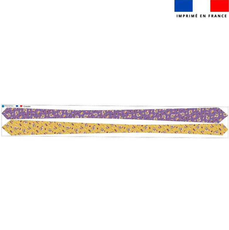 Patron cravate réversible motif poule et oeufs de Pâques - Création Stillistic