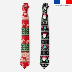 Patron cravate réversible motif ho ho ho