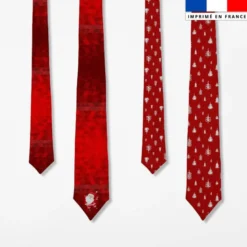 Patron cravate réversible motif noel père noel rouge