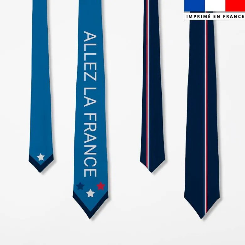 Patron cravate réversible motif France