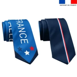 Patron cravate réversible motif France