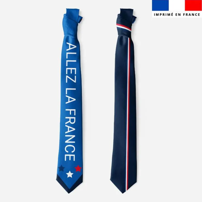 Patron cravate réversible motif France