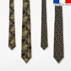 Patron cravate réversible motif art déco