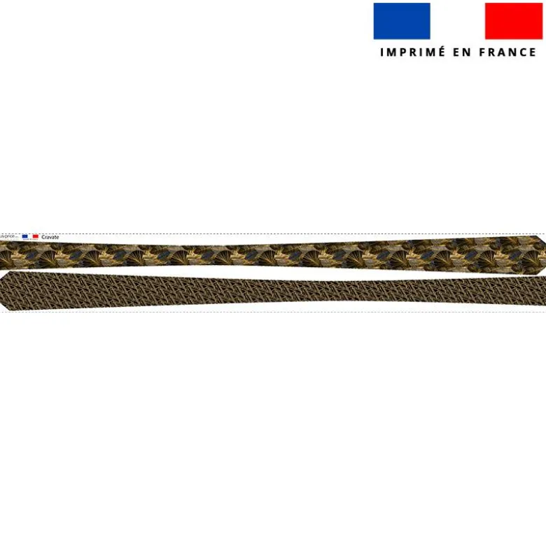 Patron cravate réversible motif art déco