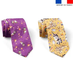 Patron cravate réversible motif licorne et licorne toboggan - Création Stillistic