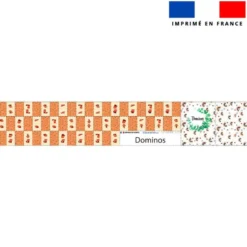 Patron imprimé pour jeu de dominos motif panda roux