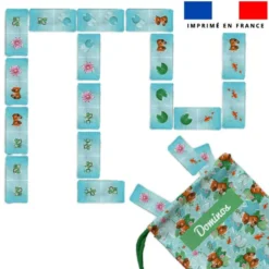 Patron imprimé pour jeu de dominos motif capybara - Création Stillistic