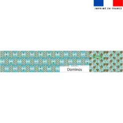 Patron imprimé pour jeu de dominos motif capybara - Création Stillistic