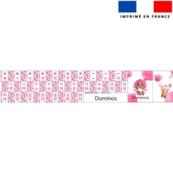 Patron imprimé pour jeu de dominos motif chien aquarelle