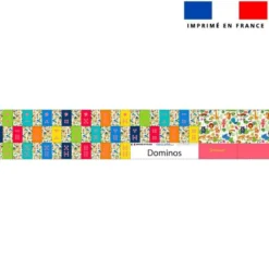 Patron imprimé pour jeu de dominos motif animaux jungle color