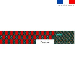 Patron imprimé pour jeu de dominos motif Teckels de Noël - Création Stillistic
