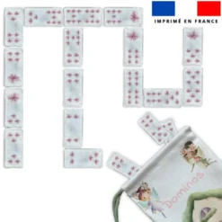 Patron imprimé pour jeu de dominos motif fées
