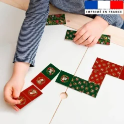 Patron imprimé pour jeu de dominos motif animaux couronne de noël - Création Stillistic