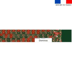 Patron imprimé pour jeu de dominos motif animaux couronne de noël - Création Stillistic