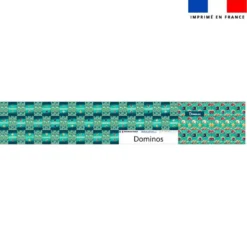 Patron imprimé pour jeu de dominos motif poissons bonbons - Création Stillistic