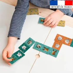 Patron imprimé pour jeu de dominos motif animaux du froid - Création Stillistic