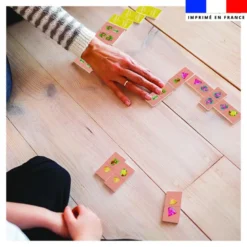 Patron imprimé pour jeu de dominos motif summer paradise