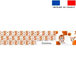 Patron imprimé pour jeu de dominos motif tigre aquarelle