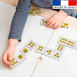 Patron imprimé pour jeu de dominos motif lionceau aquarelle