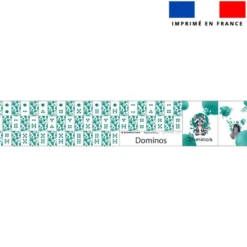 Patron imprimé pour jeu de dominos motif raton laveur aquarelle