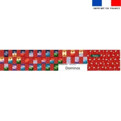 Patron imprimé pour jeu de dominos motif animaux de Noël - Création Stillistic