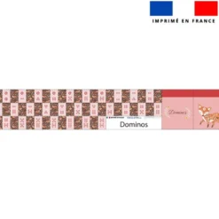 Patron imprimé pour jeu de dominos motif folk fox