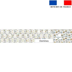 Patron imprimé pour jeu de dominos motif tracteur