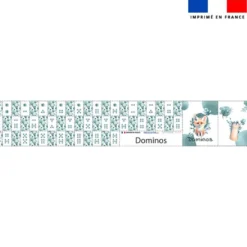 Patron imprimé pour jeu de dominos motif renard aquarelle