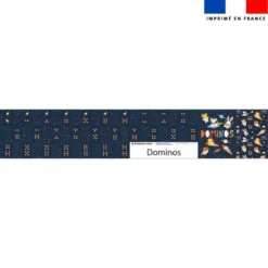 Patron imprimé pour jeu de dominos motif animaux dans l'espace