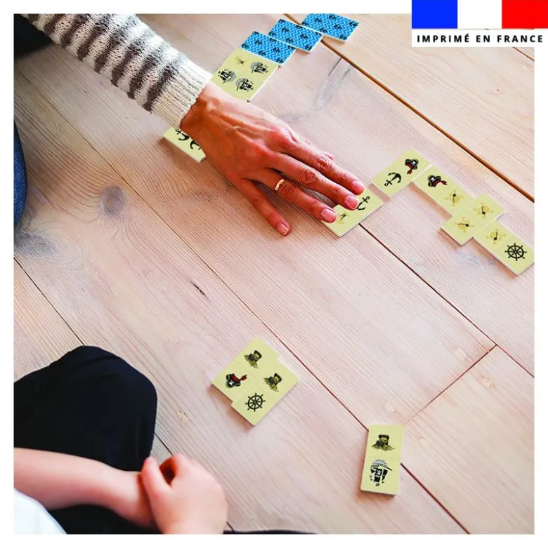 Patron imprimé pour jeu de dominos motif pirate