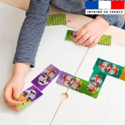 Patron imprimé pour jeu de dominos motif animaux Lou-Sticks - Création Stillistic