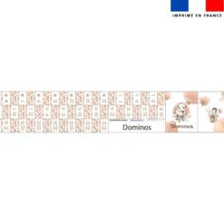 Patron imprimé pour jeu de dominos motif agneau aquarelle