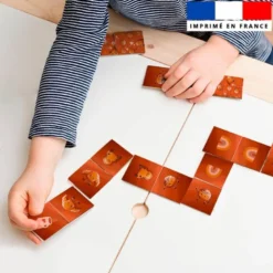 Patron imprimé pour jeu de dominos motif amis ptit déj - Création Stillistic