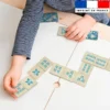 Patron imprimé pour jeu de dominos motif montgolfière aquarelle