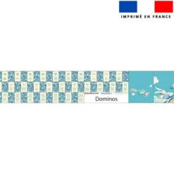 Patron imprimé pour jeu de dominos motif montgolfière aquarelle