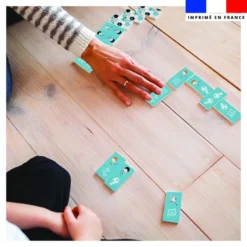 Patron imprimé pour jeu de dominos motif football