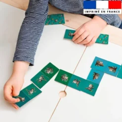 Patron imprimé pour jeu de dominos motif singe émotions - Création Stillistic