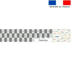 Patron imprimé pour jeu de dominos motif course de voitures
