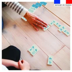 Patron imprimé pour jeu de dominos motif voyage