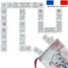 Patron imprimé pour jeu de dominos motif éléphant aquarelle