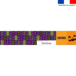 Patron imprimé pour jeu de dominos motif animaux Halloween