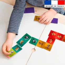 Patron imprimé pour jeu de dominos motif animaux du monde - Création Stillistic