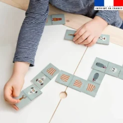 Patron imprimé pour jeu de dominos motif animaux de la banquise