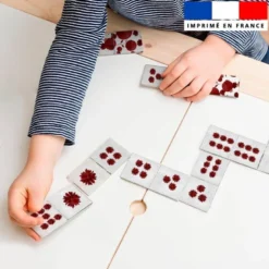 Patron imprimé pour jeu de dominos motif souris aquarelle