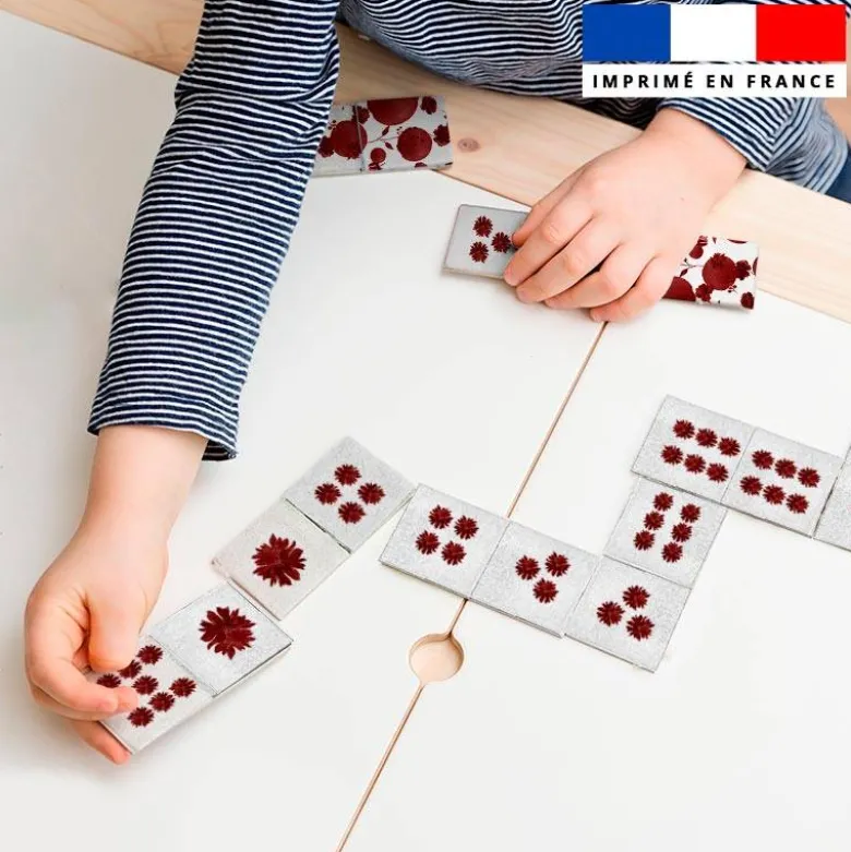 Patron imprimé pour jeu de dominos motif souris aquarelle