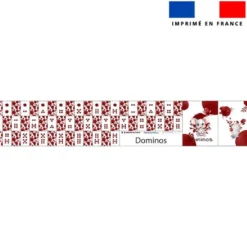 Patron imprimé pour jeu de dominos motif souris aquarelle