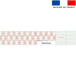 Patron imprimé pour jeu de dominos motif flamant rose