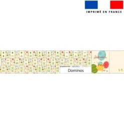 Patron imprimé pour jeu de dominos motif petit poussin de Pâques