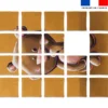 Patron imprimé pour jeu de puzzle 2 en 1 motif chat et ours - Création Stillistic